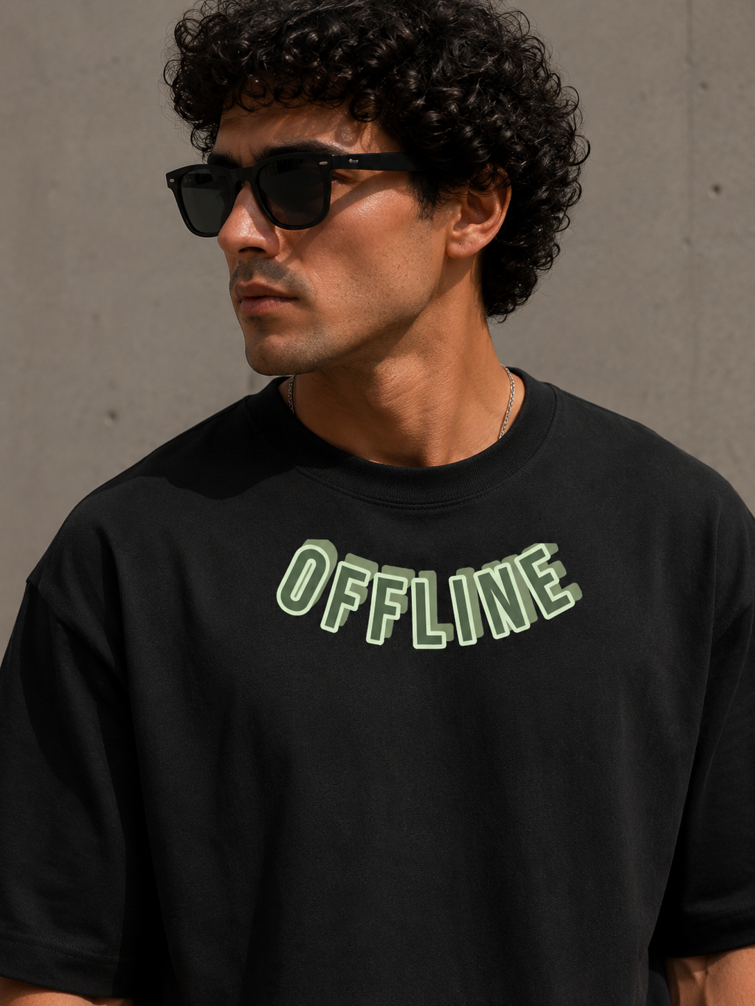 OFFLINE™ Boxy Tee — Black