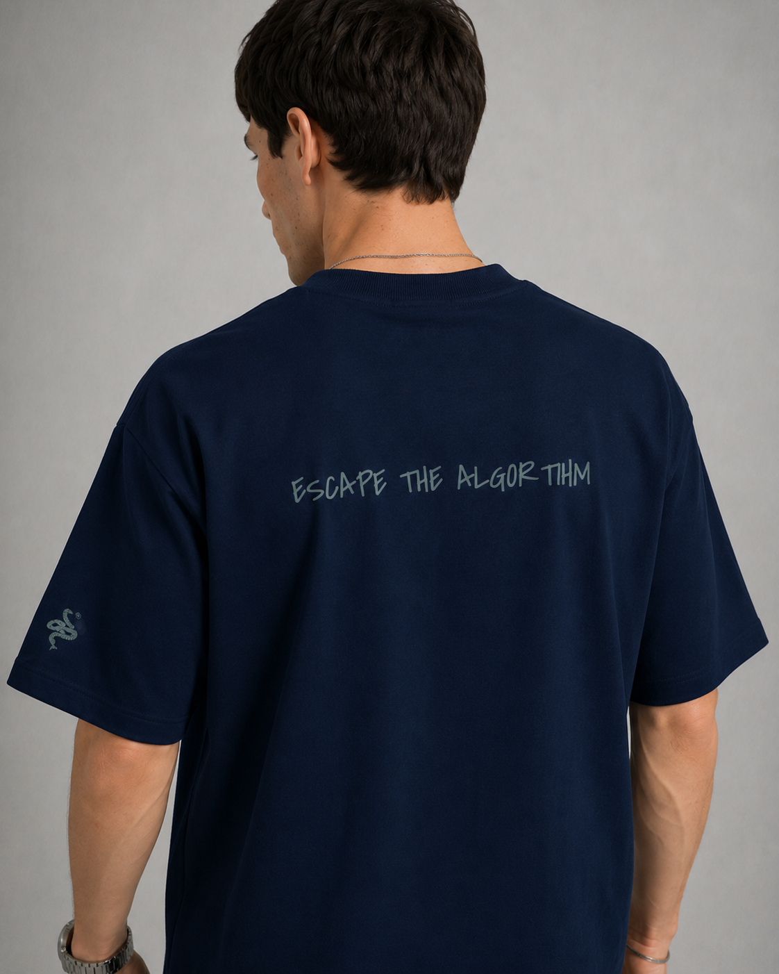 OFFLINE™ Organic High Neck Tee — French Navy