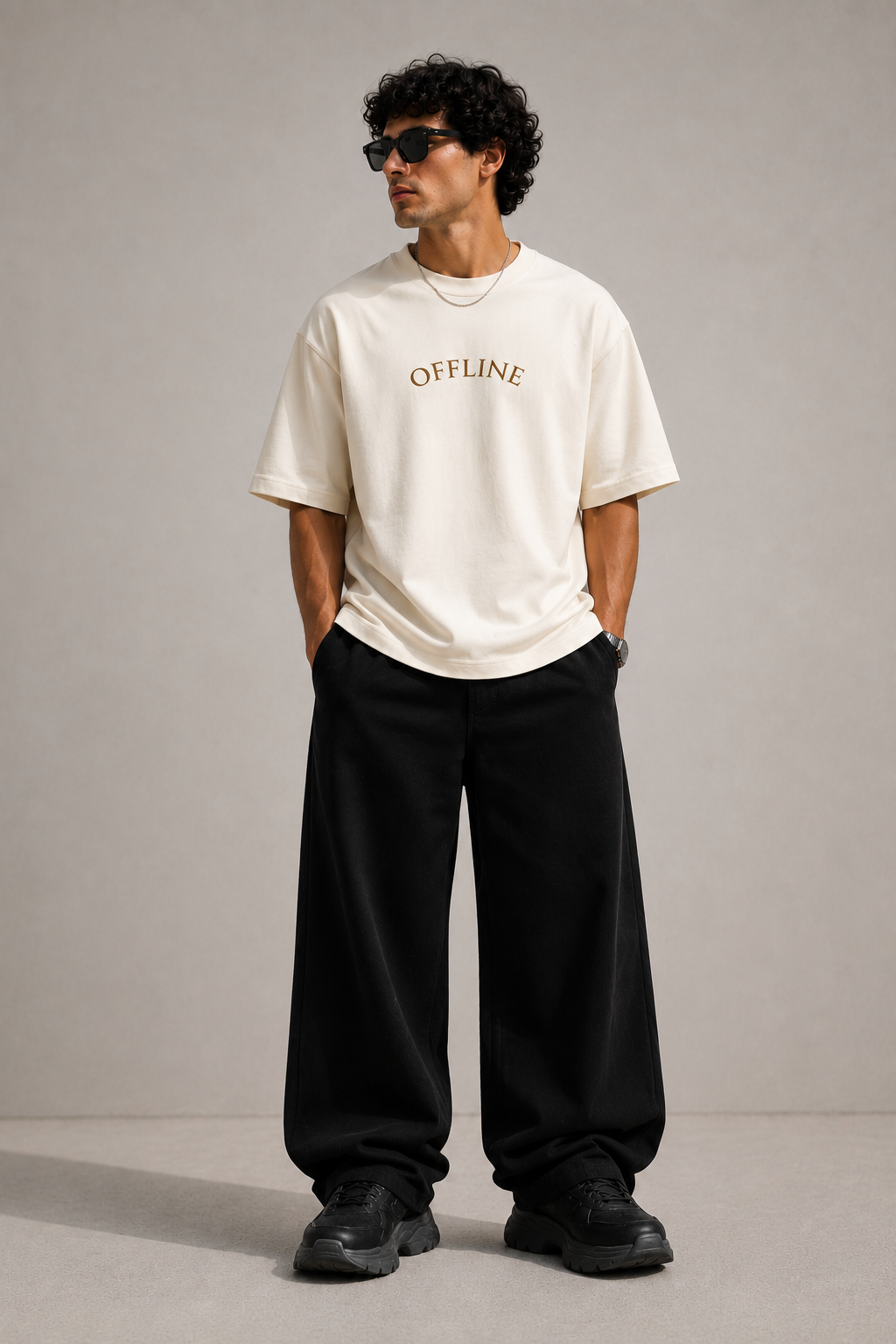 OFFLINE™ Boxy Tee — Vintage White