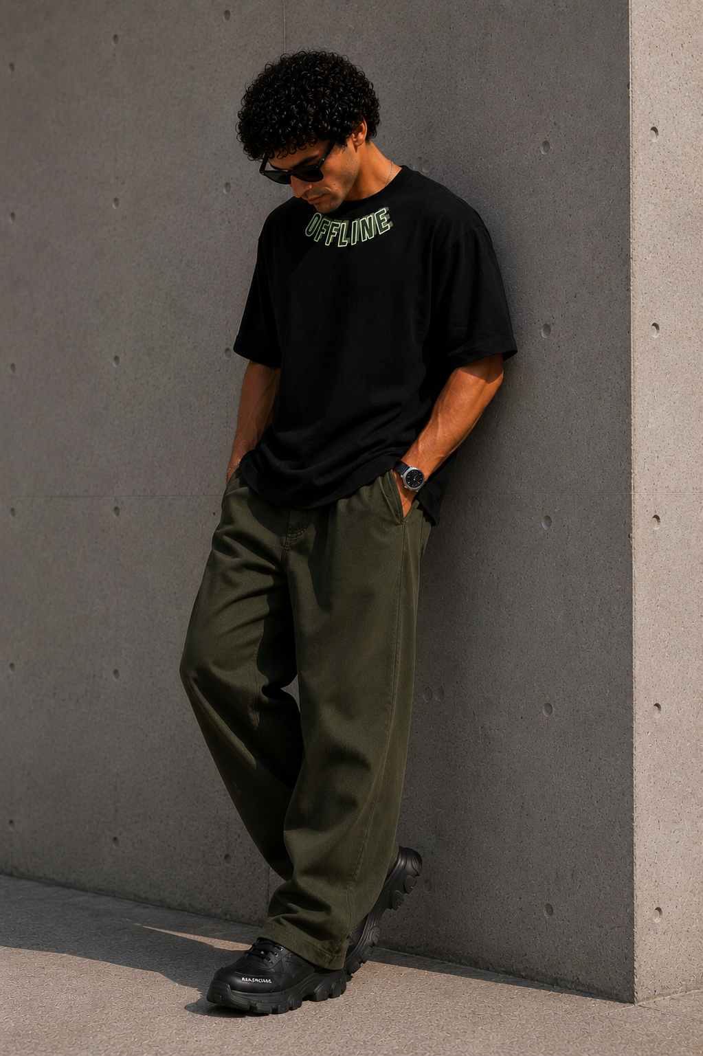 OFFLINE™ Boxy Tee — Black