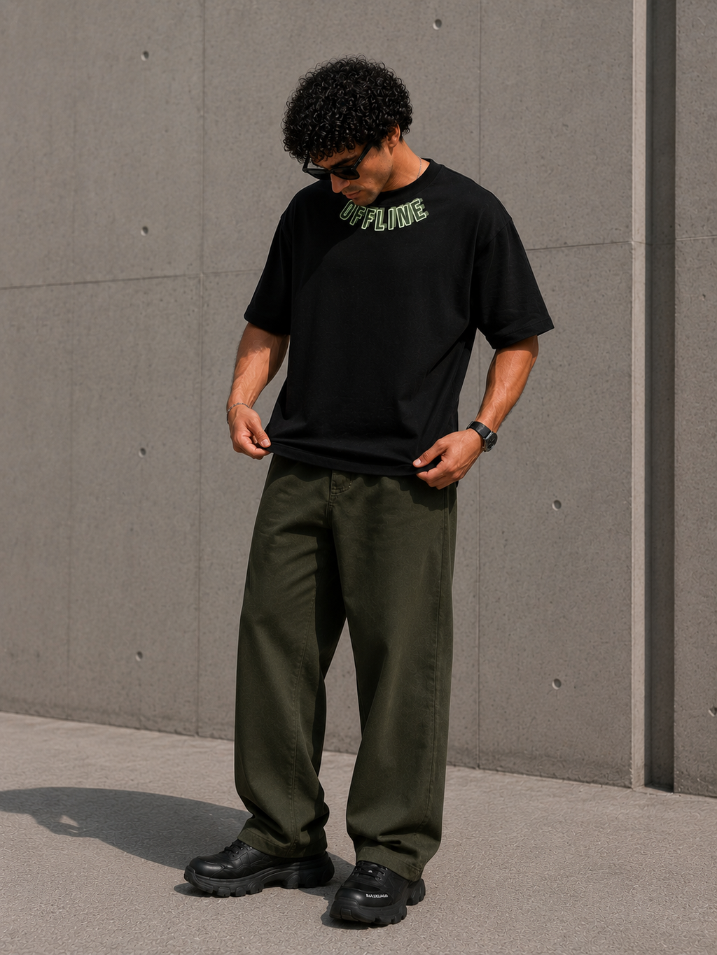 OFFLINE™ Boxy Tee — Black