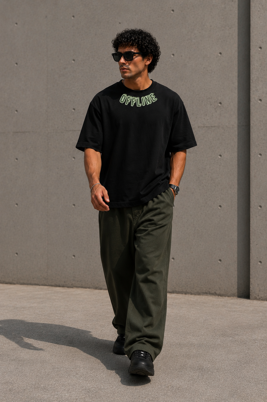 OFFLINE™ Boxy Tee — Black