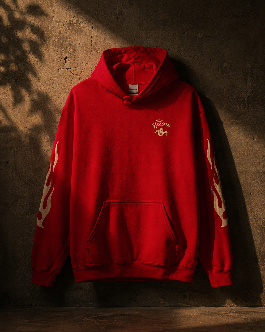 OFFLINE™ Flame Hoodie — Red