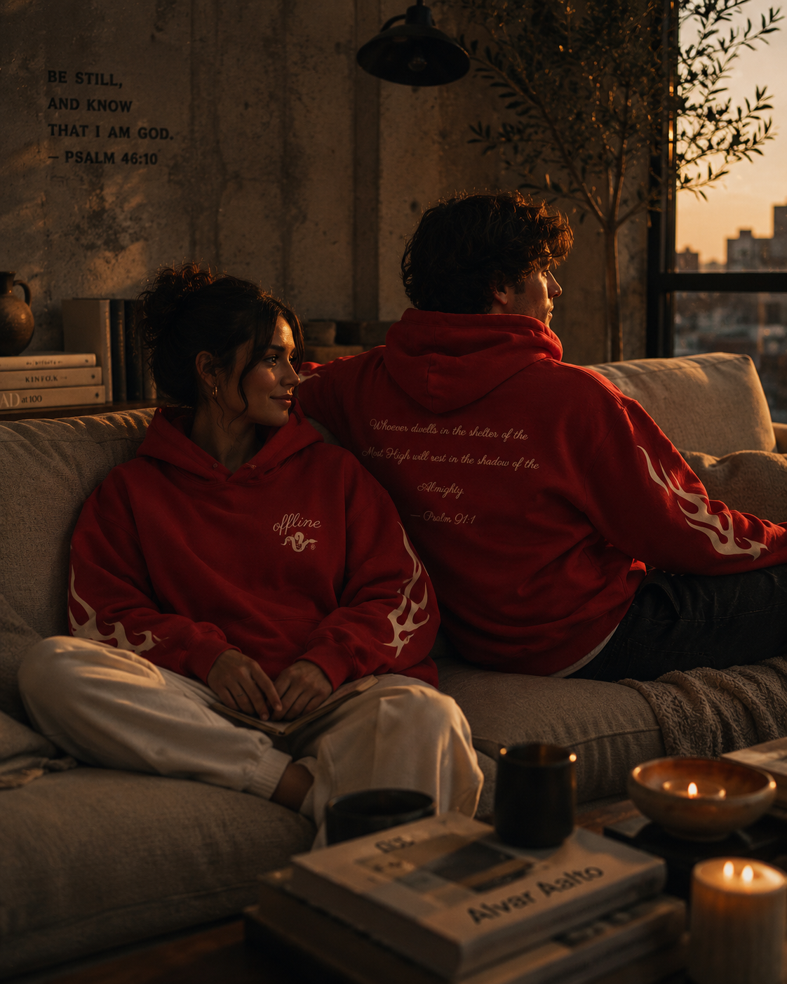 OFFLINE™ Flame Hoodie — Red
