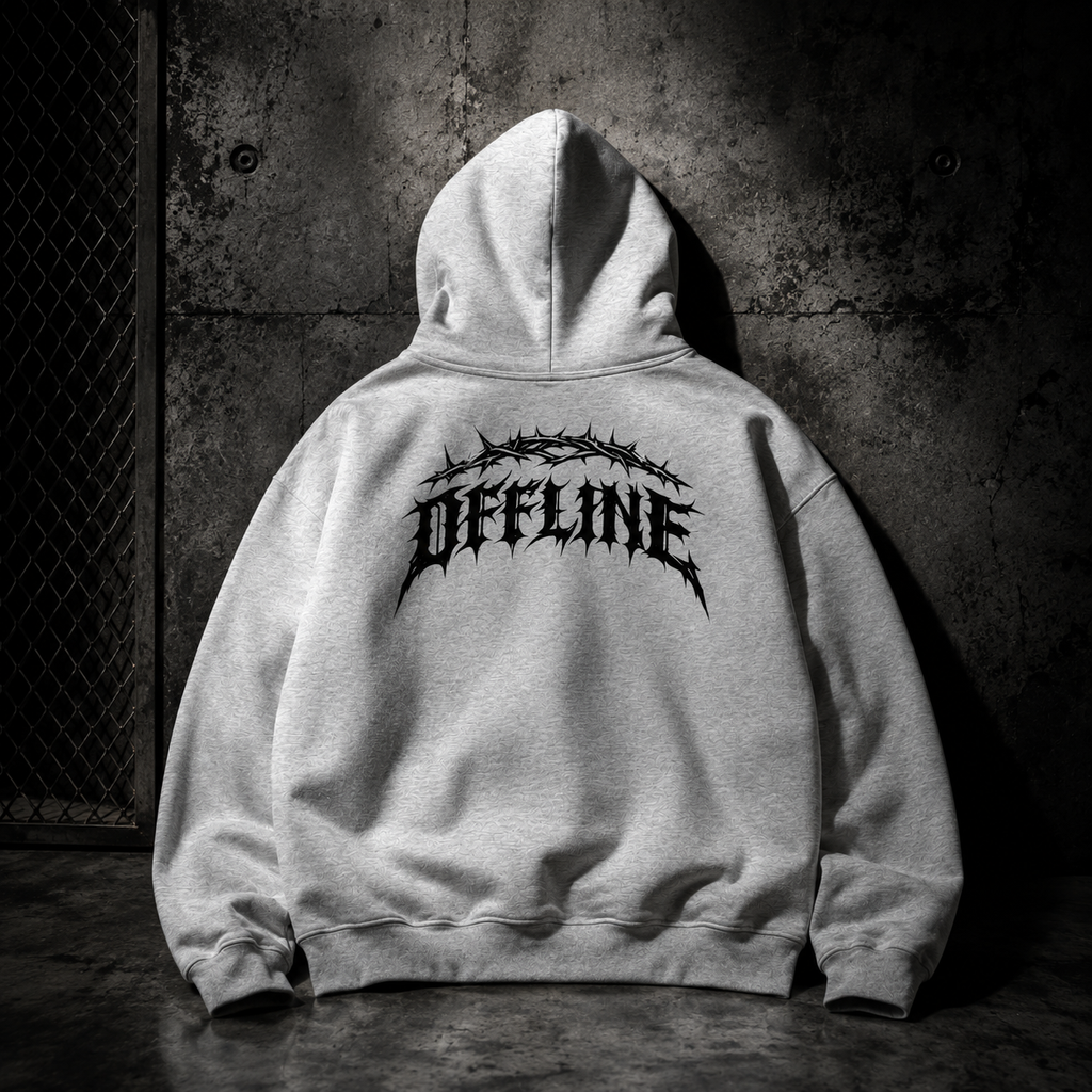 OFFLINE™ Serpent Signature Hoodie — Grey