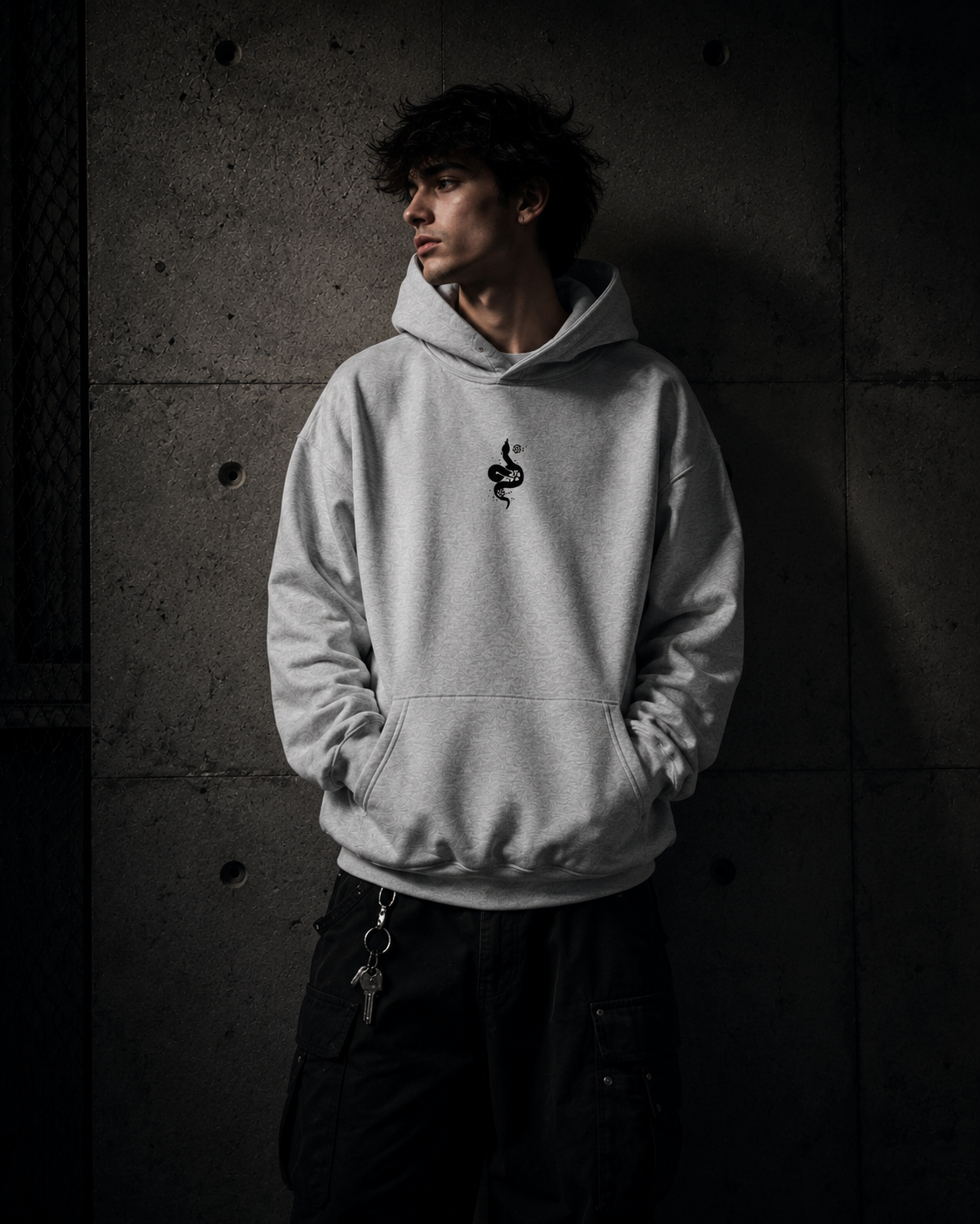 OFFLINE™ Serpent Signature Hoodie — Grey