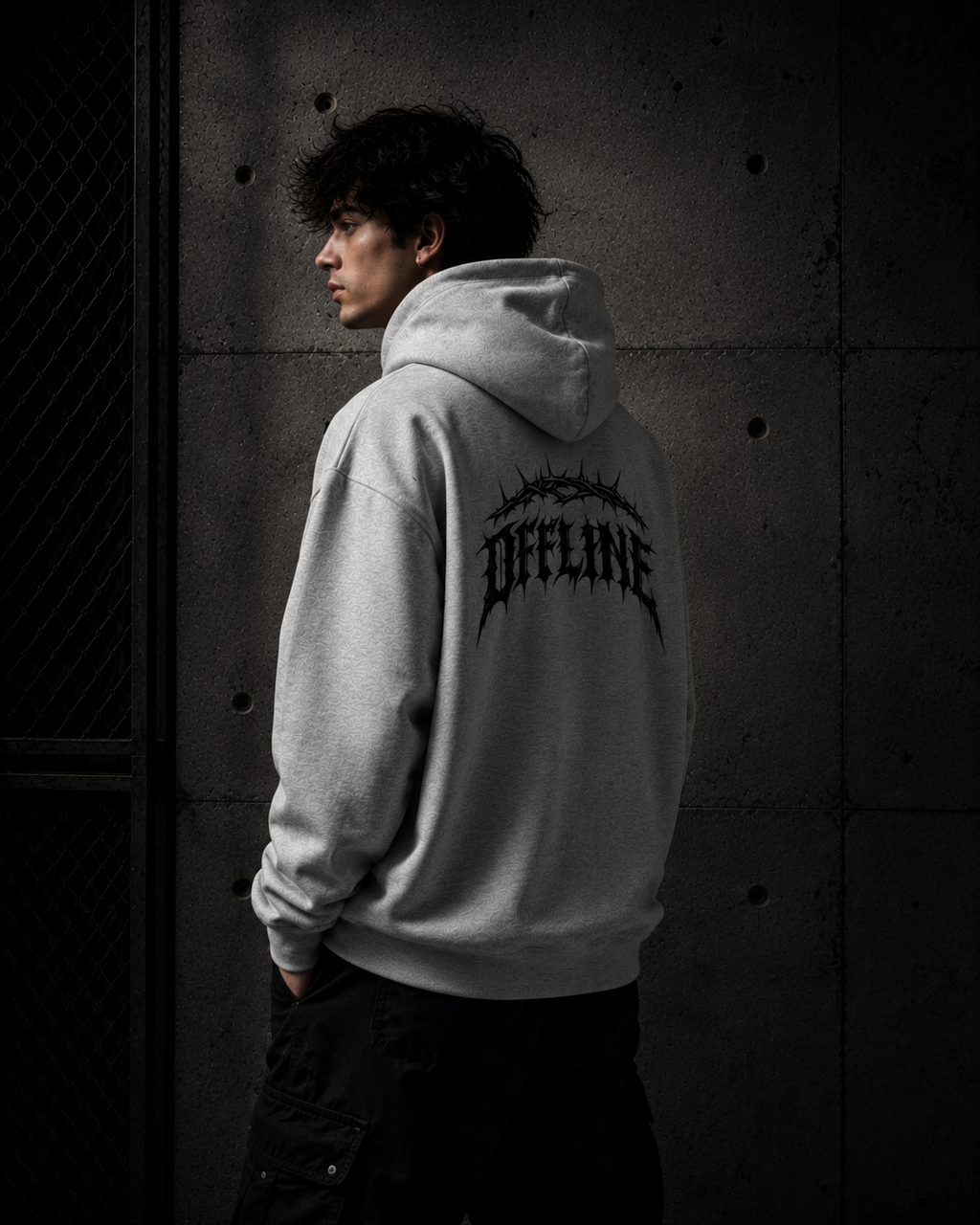 OFFLINE™ Serpent Signature Hoodie — Grey