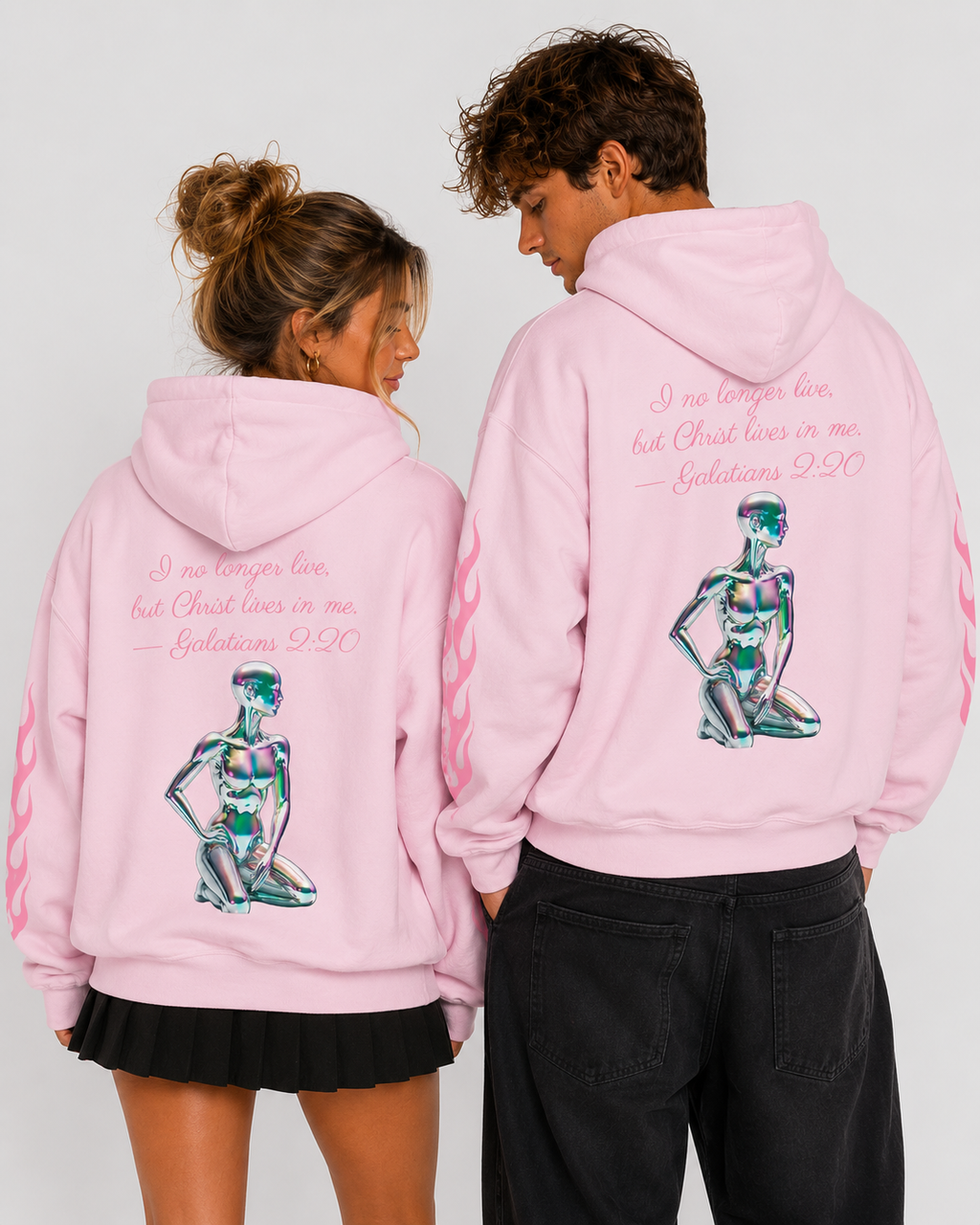 OFFLINE™ Believe In God Hoodie — Pink